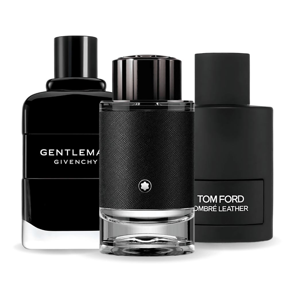PACK 3 PARFUMES: TOM FORD OMBRE LEATHER, GIVENCHY GENTLEMAN, MONTBLANC EXPLORER 100ML