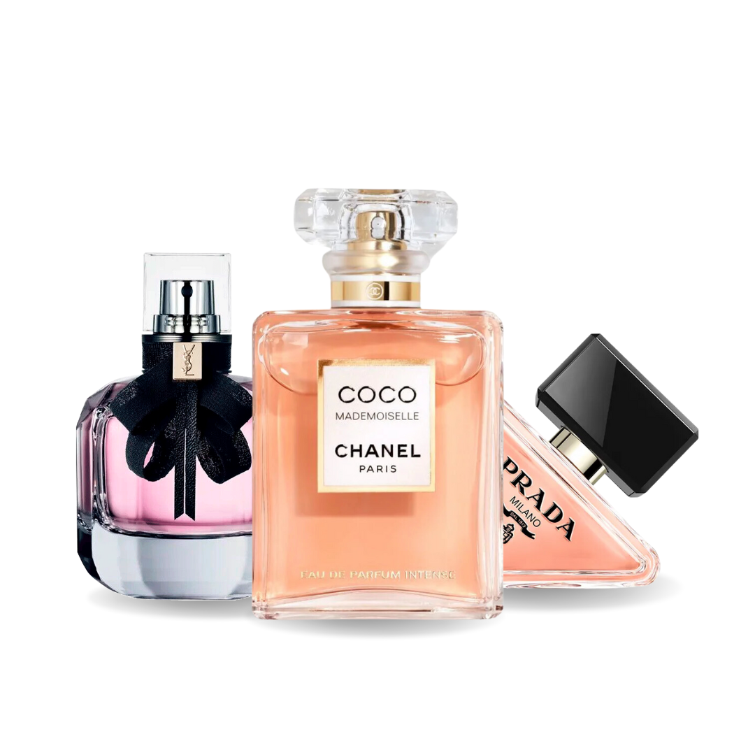 PACK 3 PARFUMES: PRADA PRADA PARADOXE, COCO MADEMOISELLE, MON PARIS 100ML
