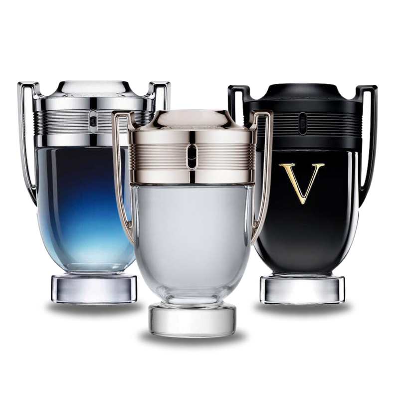 PACK DE 3 PERFUMES: PACO RABANNE INVICTUS LEGEND, INVICTUS, INVICTUS VICTORY – 100ML