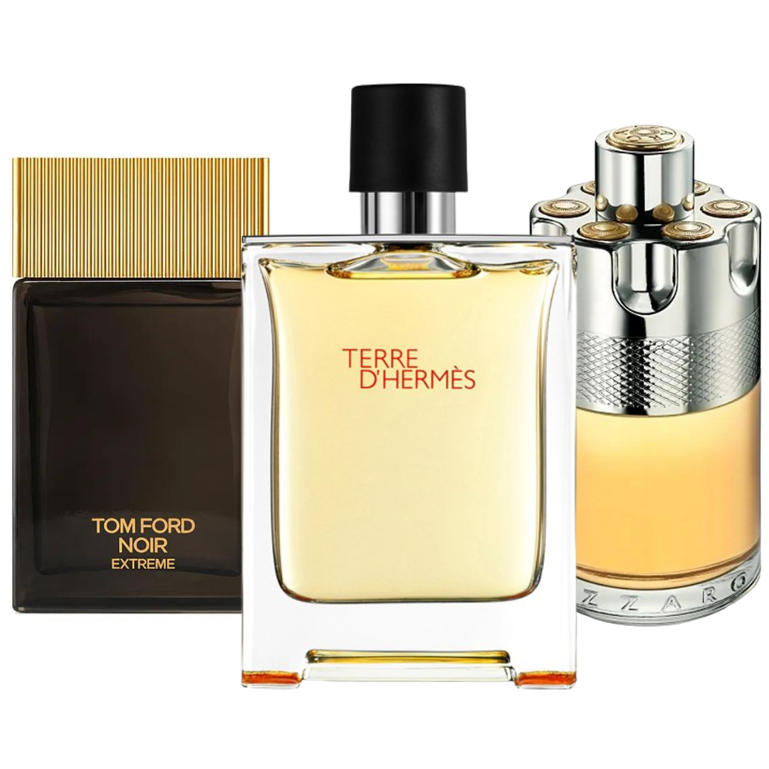 PACK 3 PARFUMES: TERRE D'HERMÈS, AZZARO WANTED, TOM FORD NOIR EXTREME 100ML